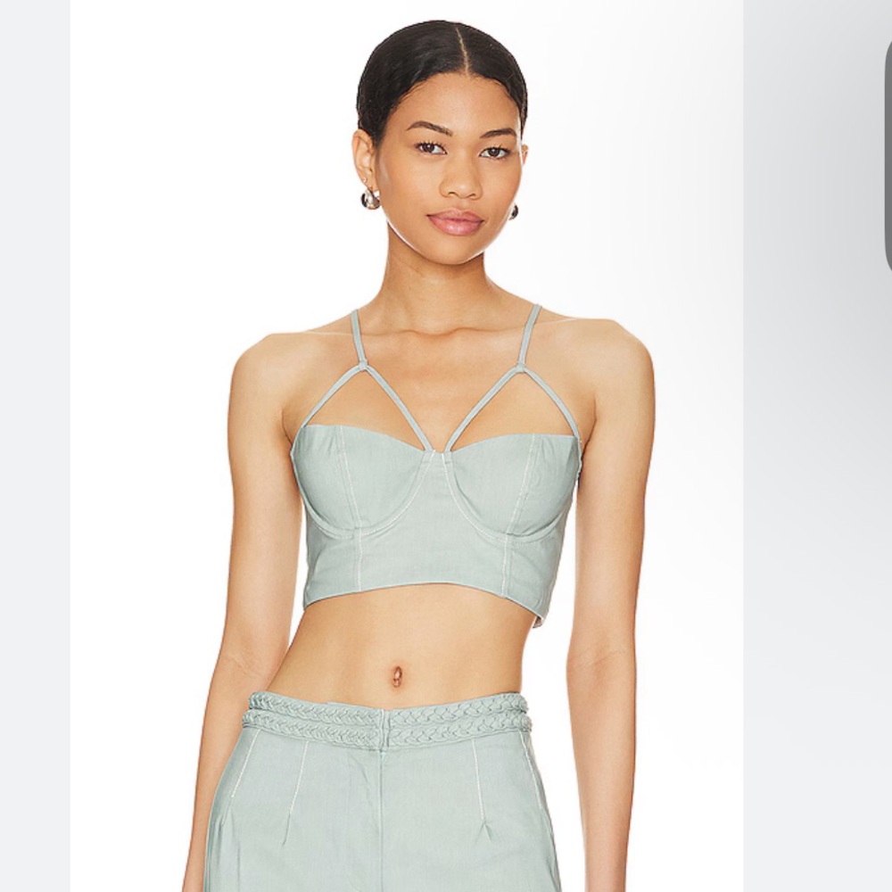 💥💥Clearance!!💥💥 Never Worn Tularosa Addison Crop Top - Spring Green (mint)